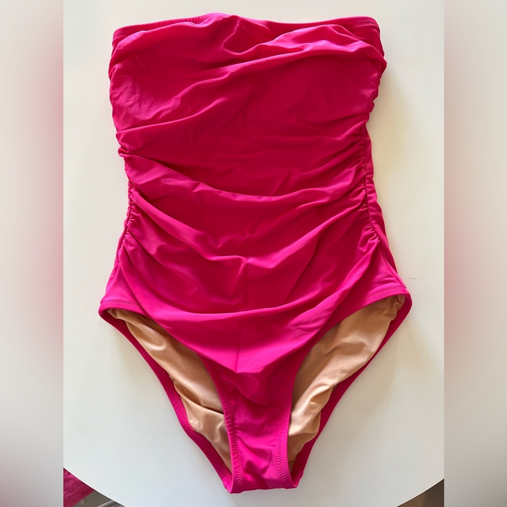 J.CREW pink one-piece swimsuit